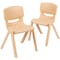 Flash Furniture Natural Plastic Stackable School Chair with 13.25" Seat Height, PK2 2-YU-YCX-004-NAT-GG - alternate 10